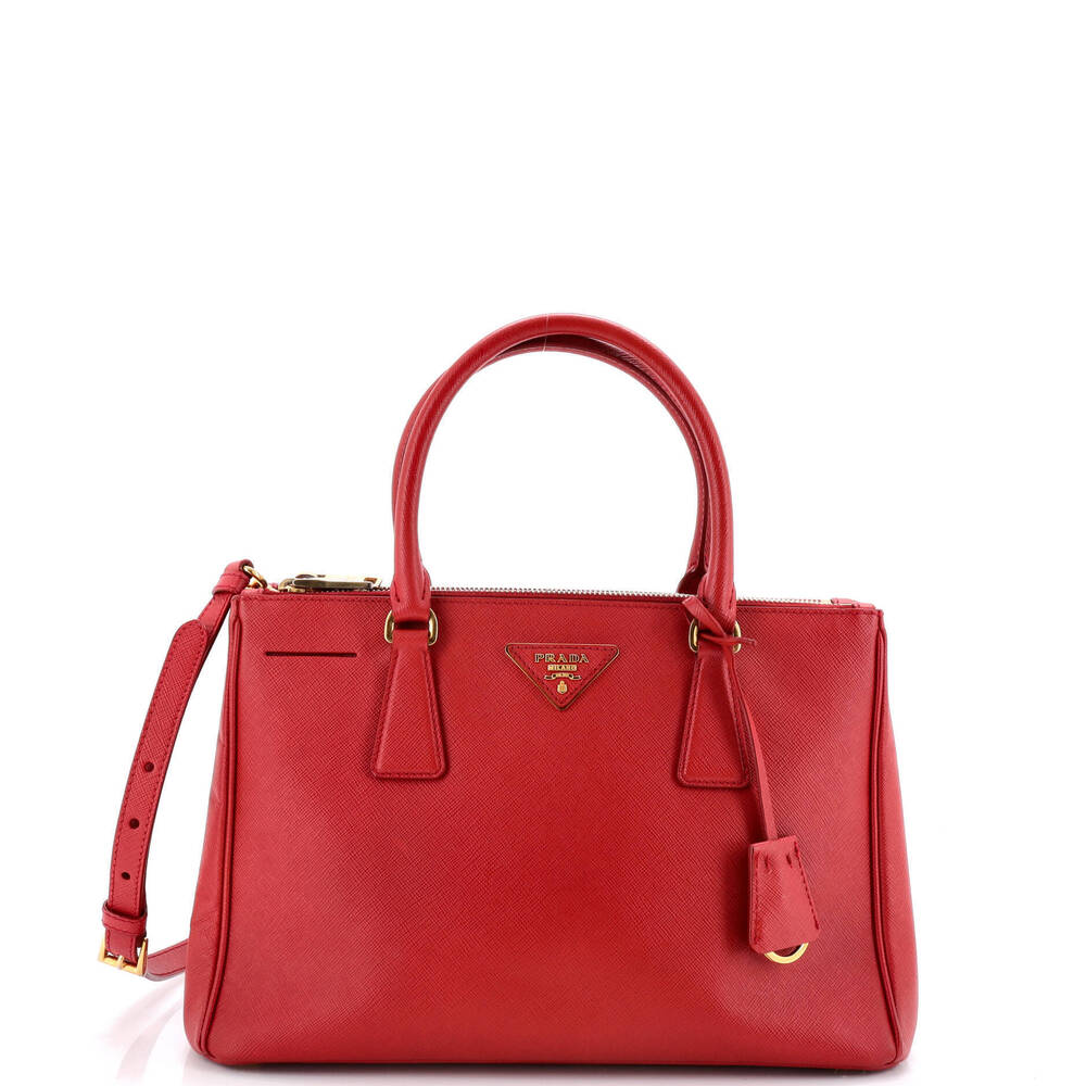 Prada Medium Galleria Double Zip Tote Saffiano Leather